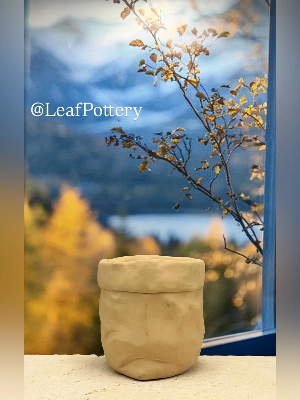 Concrete Paper Bag Planter, Unique Origami Pot, Small Indoor planter